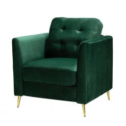 Selma Green Club Chair with Metal Legs by JAYDEN CREATION