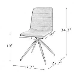 Levant Green Faux Leather Side Chair with Split Metal Legs (Set of 2) by JAYDEN CREATION 18 Levant Green Faux Leather Side Chair with Split Metal Legs (Set of 2) by JAYDEN CREATION -JAYDEN CREATION Sales green jayden creation dining chairs hchww0129 green 76 1000