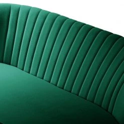 Carmita 47 in. Green Velvet Tufted 2-Seats Loveseats Sofa with Golden Base by JAYDEN CREATION -JAYDEN CREATION Sales green jayden creation loveseats sfm0140 green 1f 1000