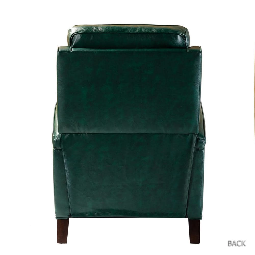 Florina Green Genuine Cigar Leather Recliner with Nailhead Trim by JAYDEN CREATION 3 Florina Green Genuine Cigar Leather Recliner with Nailhead Trim by JAYDEN CREATION - Image 3