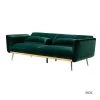 Cartier 3-Seat Green Velvet Sofa by JAYDEN CREATION