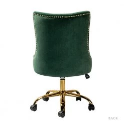Adelina Green Swivel Tufted Task Chair with Nailhead Trim by JAYDEN CREATION -JAYDEN CREATION Sales green jayden creation task chairs ofmyn0145 green 66 1000