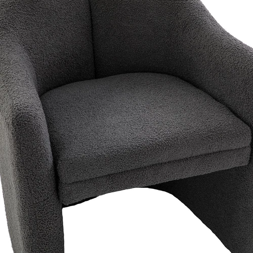 Baudoin Grey Barrel Chair with Polyester Fabric by JAYDEN CREATION 5 Baudoin Grey Barrel Chair with Polyester Fabric by JAYDEN CREATION - Image 5