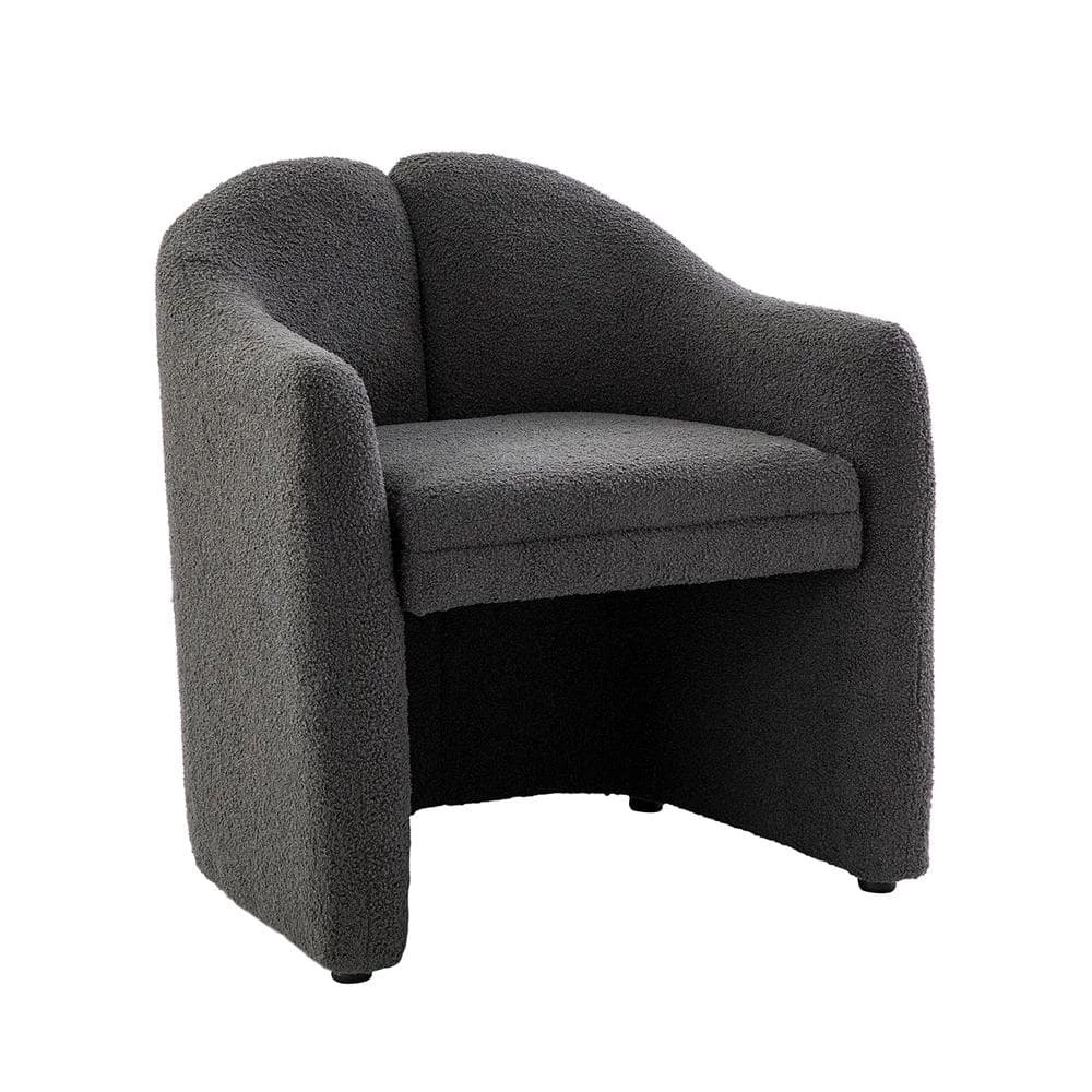 Baudoin Grey Barrel Chair with Polyester Fabric by JAYDEN CREATION 1 Baudoin Grey Barrel Chair with Polyester Fabric by JAYDEN CREATION