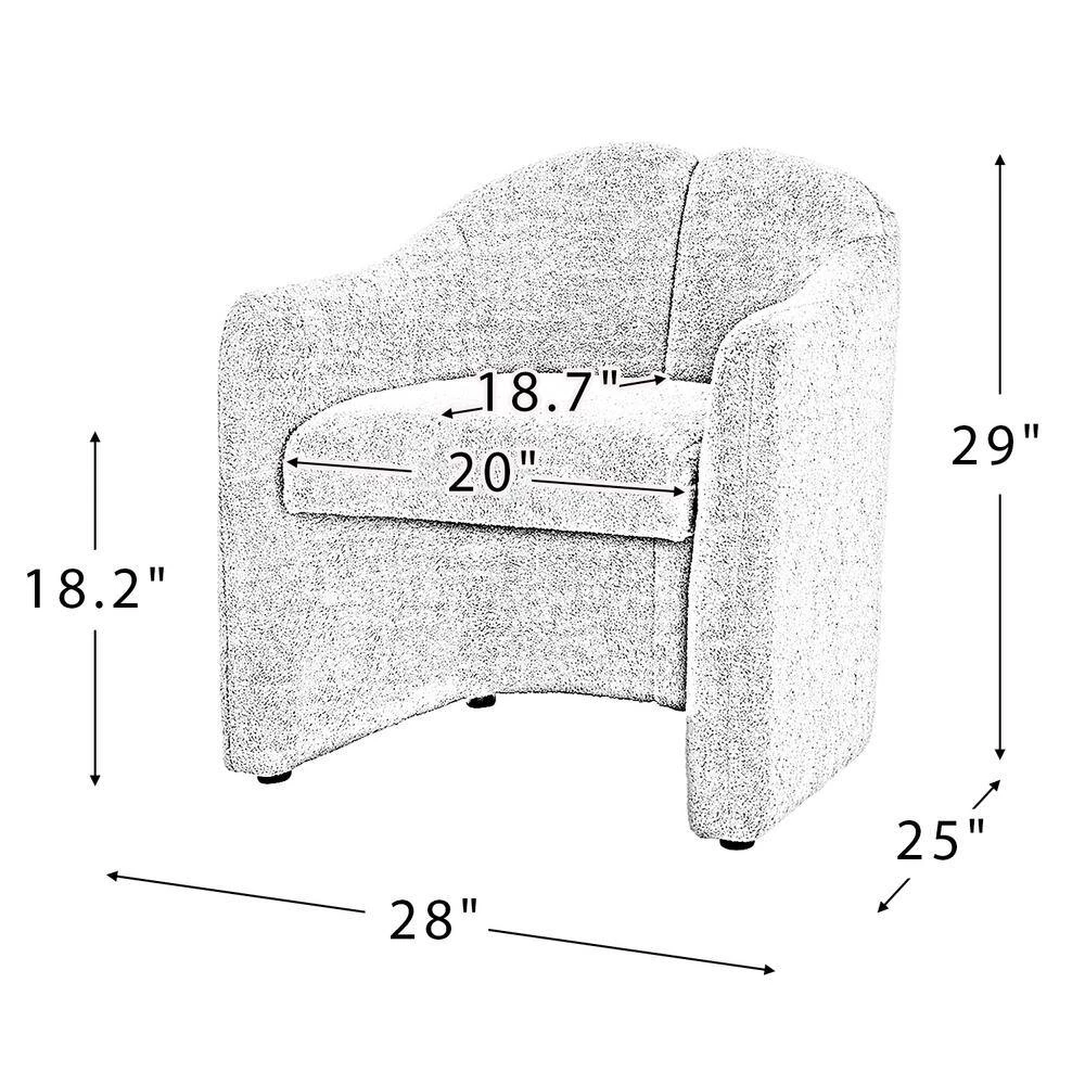 Baudoin Grey Barrel Chair with Polyester Fabric by JAYDEN CREATION 9 Baudoin Grey Barrel Chair with Polyester Fabric by JAYDEN CREATION - Image 9