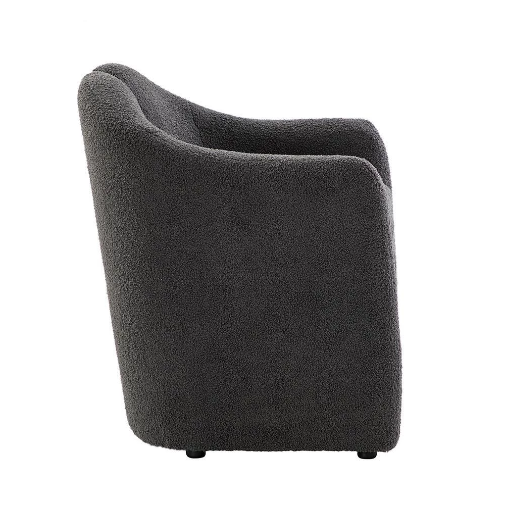Baudoin Grey Barrel Chair with Polyester Fabric by JAYDEN CREATION 2 Baudoin Grey Barrel Chair with Polyester Fabric by JAYDEN CREATION - Image 2