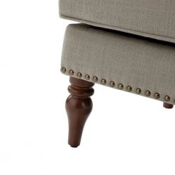 Cecília Grey Armchair with Solid Wood Legs by JAYDEN CREATION -JAYDEN CREATION Sales grey jayden creation accent chairs chm0584 grey fa 1000