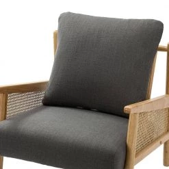 Kamil Grey Armchair with Solid Wood Legs by JAYDEN CREATION -JAYDEN CREATION Sales grey jayden creation accent chairs chs0553 grey 1f 1000