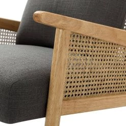 Kamil Grey Armchair with Solid Wood Legs by JAYDEN CREATION -JAYDEN CREATION Sales grey jayden creation accent chairs chs0553 grey 44 1000