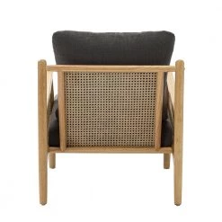 Kamil Grey Armchair with Solid Wood Legs by JAYDEN CREATION -JAYDEN CREATION Sales grey jayden creation accent chairs chs0553 grey 66 1000