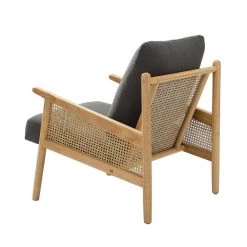 Kamil Grey Armchair with Solid Wood Legs by JAYDEN CREATION -JAYDEN CREATION Sales grey jayden creation accent chairs chs0553 grey c3 1000