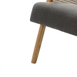 Kamil Grey Armchair with Solid Wood Legs by JAYDEN CREATION -JAYDEN CREATION Sales grey jayden creation accent chairs chs0553 grey fa 1000