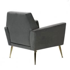 Ernesto Grey Armchair with Metal Base by JAYDEN CREATION -JAYDEN CREATION Sales grey jayden creation accent chairs chwh0231 grey s2 c3 1000