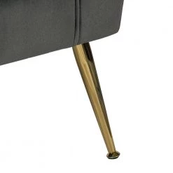 Ernesto Grey Armchair with Metal Base by JAYDEN CREATION -JAYDEN CREATION Sales grey jayden creation accent chairs chwh0231 grey s2 fa 1000