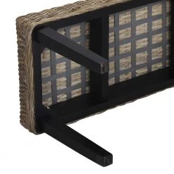 Horacio Kubu Rattan Grey Bench with Open Bottom by JAYDEN CREATION -JAYDEN CREATION Sales grey jayden creation dining benches bept0180 grey fa 1000