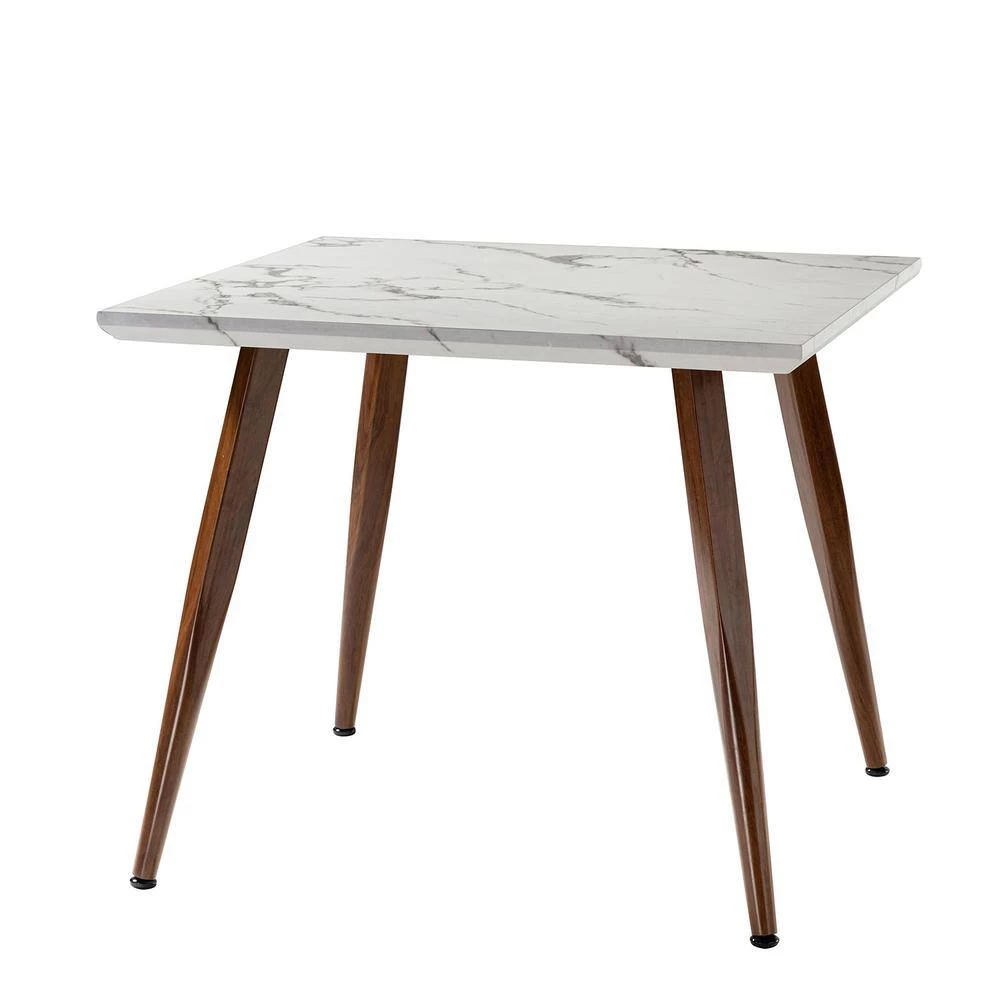 Ergani 5-Piece Dining Set with Square Marbling Table and Grey Chairs by JAYDEN CREATION 2 Ergani 5-Piece Dining Set with Square Marbling Table and Grey Chairs by JAYDEN CREATION - Image 2