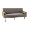 Carla 62.5" Grey sofa with Tufted Back by JAYDEN CREATION