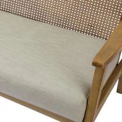 Ariadne 43" Grey Loveseat with Rattan Back by JAYDEN CREATION -JAYDEN CREATION Sales grey jayden creation loveseats sfyb0365 grey 44 1000