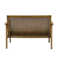 Ariadne 43" Grey Loveseat with Rattan Back by JAYDEN CREATION -JAYDEN CREATION Sales grey jayden creation loveseats sfyb0365 grey 66 1000