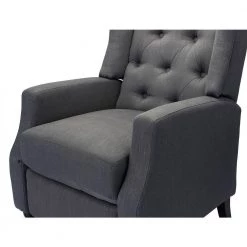 Carina Grey Tufted Manual Recliner by JAYDEN CREATION -JAYDEN CREATION Sales grey jayden creation recliners choy6023 grey 1f 1000