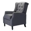 Carina Grey Tufted Manual Recliner by JAYDEN CREATION