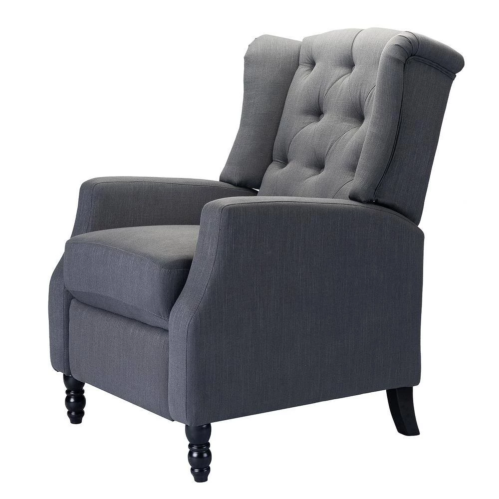 Carina Grey Manual Recliner with Tufted Back (Set of 2) by JAYDEN CREATION 4 Carina Grey Manual Recliner with Tufted Back (Set of 2) by JAYDEN CREATION - Image 4