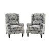 Bogazk Grey Manual Recliner with Rubber Wood Legs (Set of 2) by JAYDEN CREATION