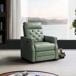 Octavio 31.50"Wide Grey Genuine Leather Power Recliner by JAYDEN CREATION 21 Octavio 31.50"Wide Grey Genuine Leather Power Recliner by JAYDEN CREATION -JAYDEN CREATION Sales grey jayden creation recliners lbl5248 grey 31 1000