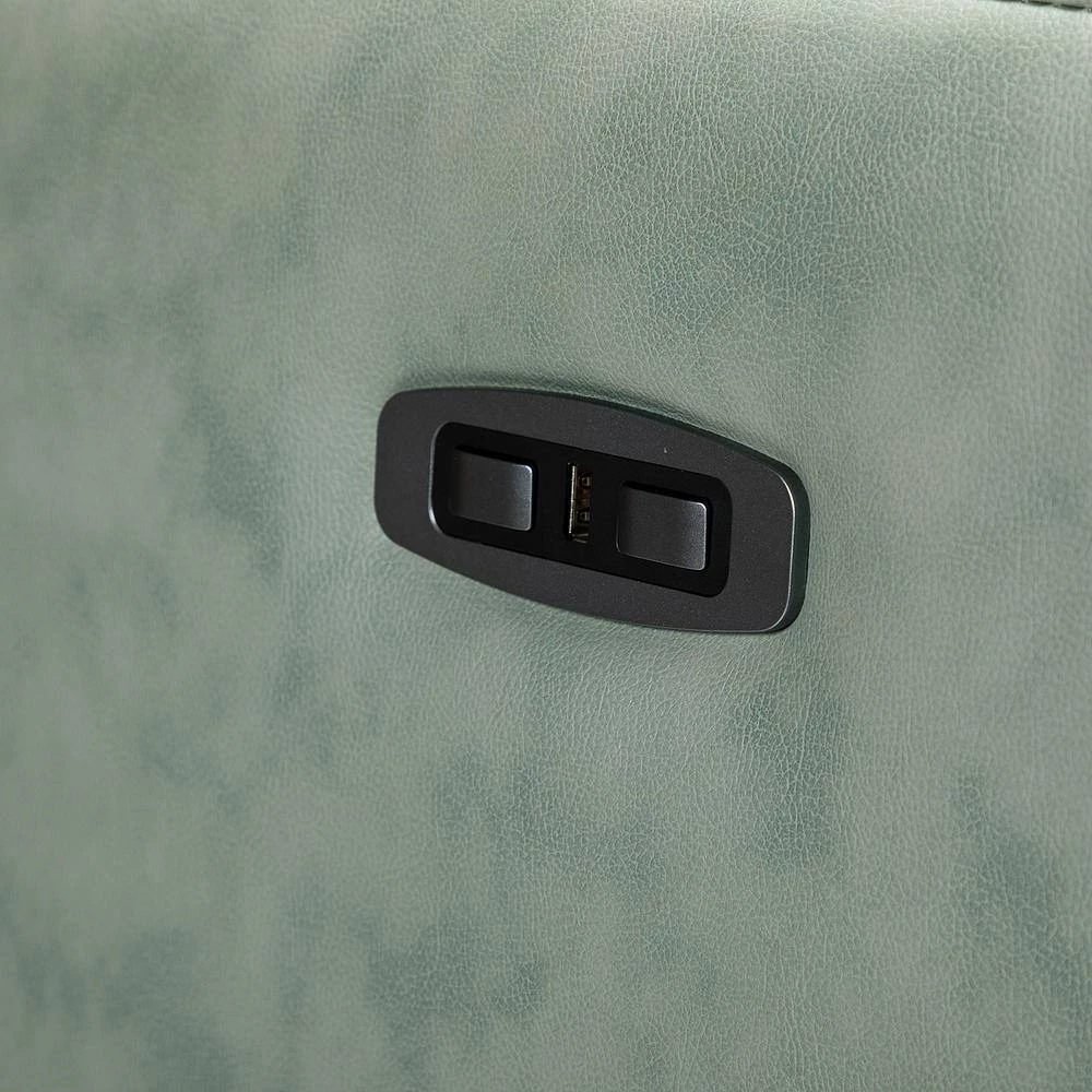 Octavio 31.50"Wide Grey Genuine Leather Power Recliner by JAYDEN CREATION 3 Octavio 31.50"Wide Grey Genuine Leather Power Recliner by JAYDEN CREATION - Image 3