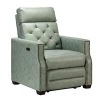 Octavio 31.50"Wide Grey Genuine Leather Power Recliner by JAYDEN CREATION