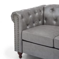 Lucía 82.5 in. Wide Grey Sofas with Nailhead Trim by JAYDEN CREATION -JAYDEN CREATION Sales grey jayden creation sofas couches cy2026b 3 grey p 4f 1000
