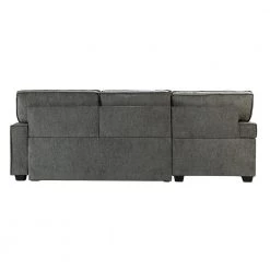 Hesione Grey 56.3 in W Square Arm Polyester L Shaped Pull Out Sleeper Sofa & Chaise with Storage in Gray by JAYDEN CREATION -JAYDEN CREATION Sales grey jayden creation sofas couches sfws0473 grey a b 66 1000