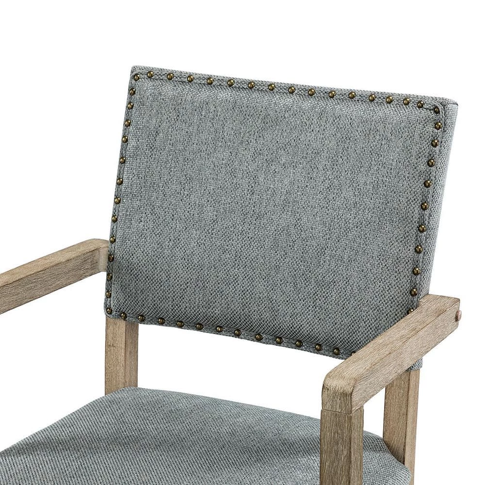 Romilda Grey Swivel Task Chair with Nailhead Trim by JAYDEN CREATION 5 Romilda Grey Swivel Task Chair with Nailhead Trim by JAYDEN CREATION - Image 5