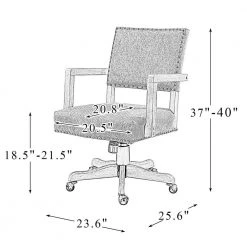 Romilda Grey Swivel Task Chair with Nailhead Trim by JAYDEN CREATION 18 Romilda Grey Swivel Task Chair with Nailhead Trim by JAYDEN CREATION -JAYDEN CREATION Sales grey jayden creation task chairs ofm0163 grey 76 1000
