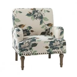 Latina Harbor Armchair with Nailhead Trim by JAYDEN CREATION