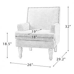 Cahokia Indigo ArmChair with Solid Wooden Legs by JAYDEN CREATION -JAYDEN CREATION Sales indigo jayden creation accent chairs hchhl0144 7 76 1000