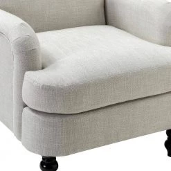 Yadira Ivory ArmChair with Turned Leg by JAYDEN CREATION -JAYDEN CREATION Sales ivory jayden creation accent chairs chdt0319 ivory 4f 1000