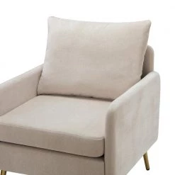 Magnesia Ivory Armchair with Metal Legs (Set of 2) by JAYDEN CREATION 14 Magnesia Ivory Armchair with Metal Legs (Set of 2) by JAYDEN CREATION -JAYDEN CREATION Sales ivory jayden creation accent chairs chhq0414 ivory s2 4f 1000