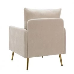 Magnesia Ivory Armchair with Metal Legs (Set of 2) by JAYDEN CREATION 13 Magnesia Ivory Armchair with Metal Legs (Set of 2) by JAYDEN CREATION -JAYDEN CREATION Sales ivory jayden creation accent chairs chhq0414 ivory s2 c3 1000