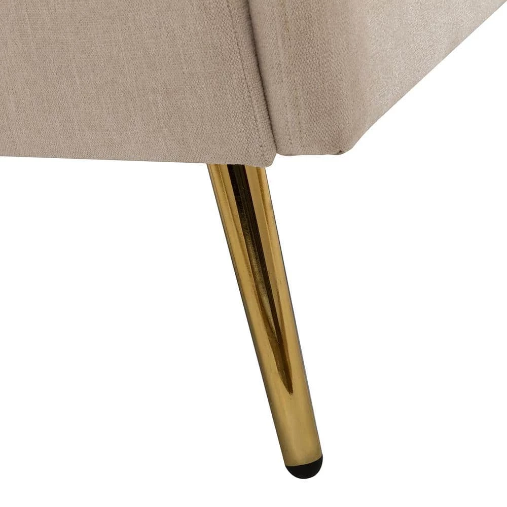 Magnesia Ivory Armchair with Metal Legs (Set of 2) by JAYDEN CREATION 8 Magnesia Ivory Armchair with Metal Legs (Set of 2) by JAYDEN CREATION - Image 8