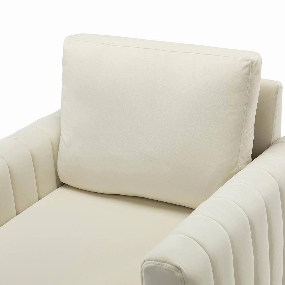 Ennomus Ivory Club Chair with Metal Legs (Set of 2) by JAYDEN CREATION 6 Ennomus Ivory Club Chair with Metal Legs (Set of 2) by JAYDEN CREATION - Image 6