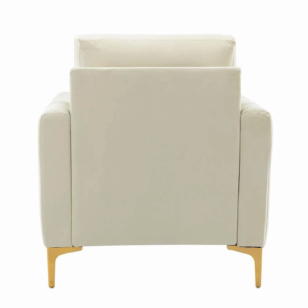 Ennomus Ivory Club Chair with Metal Legs (Set of 2) by JAYDEN CREATION 3 Ennomus Ivory Club Chair with Metal Legs (Set of 2) by JAYDEN CREATION - Image 3