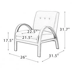 Byblis Ivory Armchair with with Button-tufted Set of 2 by JAYDEN CREATION -JAYDEN CREATION Sales ivory jayden creation accent chairs chjk0545 ivory s2 76 1000