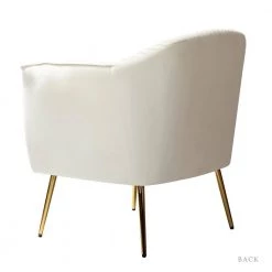 Auder Golden Legs Ivory Accent Barrel Chair with Ruched Design by JAYDEN CREATION 13 Auder Golden Legs Ivory Accent Barrel Chair with Ruched Design by JAYDEN CREATION -JAYDEN CREATION Sales ivory jayden creation accent chairs chm0118 ivory c3 1000