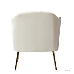 Auder Ivory Upholstery Accent Barrel Chair with Ruched Design (Set of 2) by JAYDEN CREATION -JAYDEN CREATION Sales ivory jayden creation accent chairs chm0118 ivory s2 66 1000