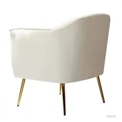 Auder Ivory Upholstery Accent Barrel Chair with Ruched Design (Set of 2) by JAYDEN CREATION -JAYDEN CREATION Sales ivory jayden creation accent chairs chm0118 ivory s2 c3 1000