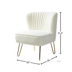 Alonzo Ivory Side Chair with Tufted Back by JAYDEN CREATION 13 Alonzo Ivory Side Chair with Tufted Back by JAYDEN CREATION -JAYDEN CREATION Sales ivory jayden creation accent chairs chm0120 ivory 40 1000
