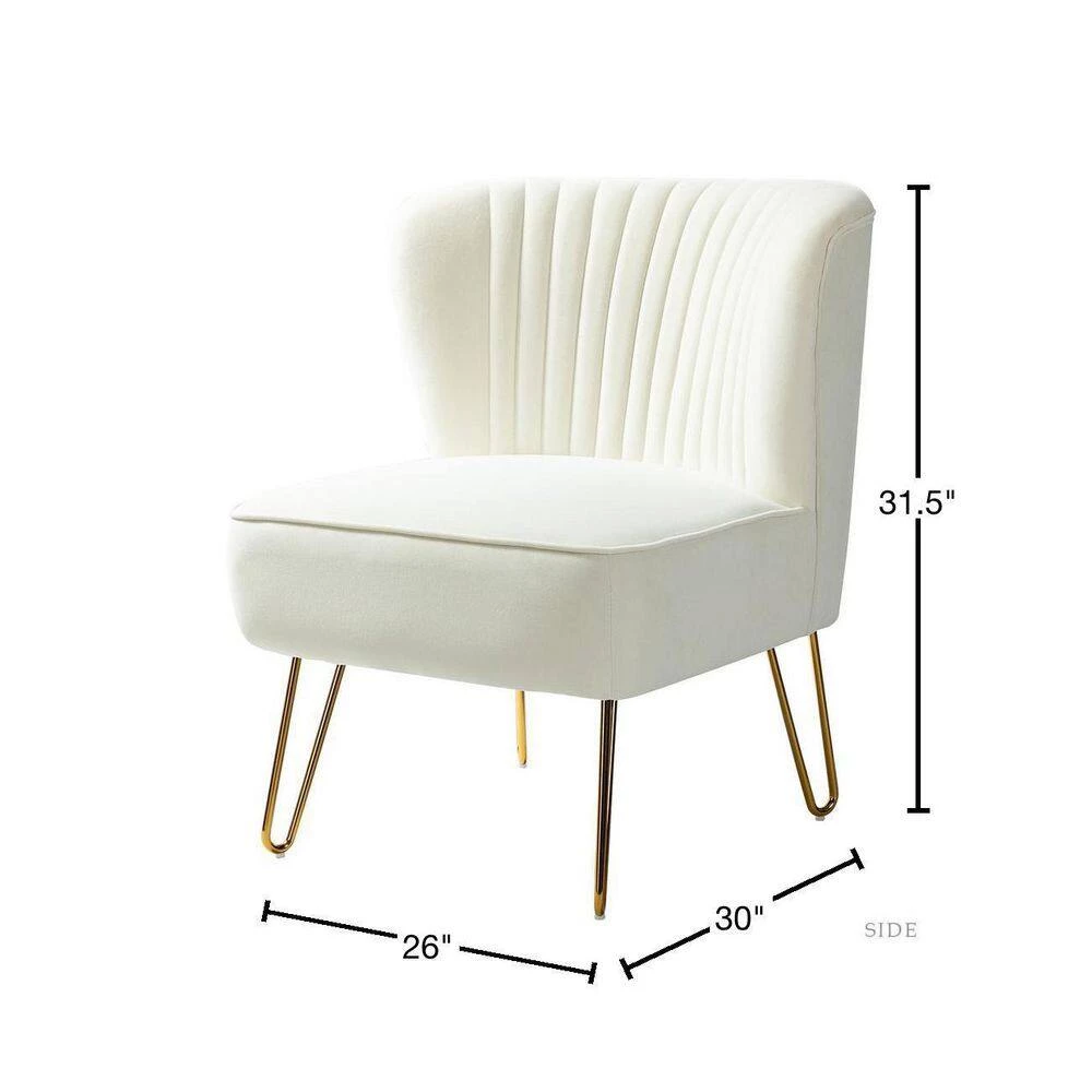 Alonzo Ivory Side Chair with Tufted Back by JAYDEN CREATION 3 Alonzo Ivory Side Chair with Tufted Back by JAYDEN CREATION - Image 3