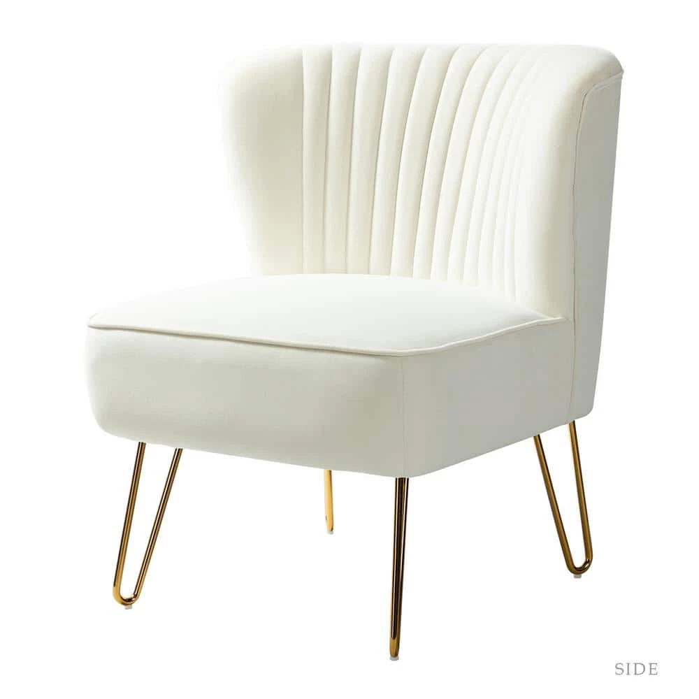 Alonzo Ivory Side Chair with Tufted Back by JAYDEN CREATION 1 Alonzo Ivory Side Chair with Tufted Back by JAYDEN CREATION