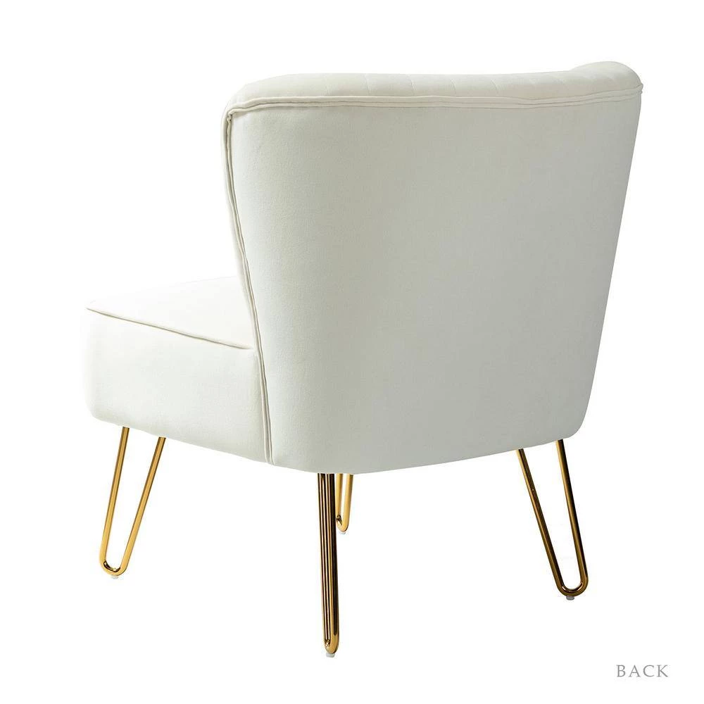 Alonzo Ivory Side Chair with Tufted Back by JAYDEN CREATION 5 Alonzo Ivory Side Chair with Tufted Back by JAYDEN CREATION - Image 5